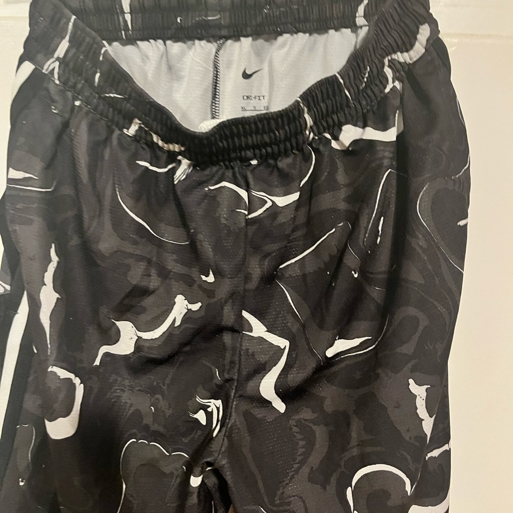 Nike Kids Black and White Patterned Shorts